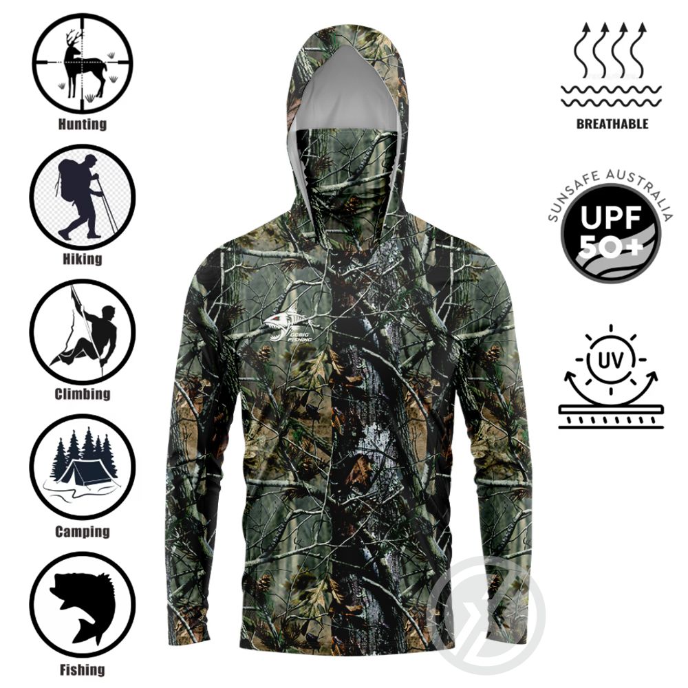 Tee Graphic Print - Camisa de Pesca con Capucha UPF50+